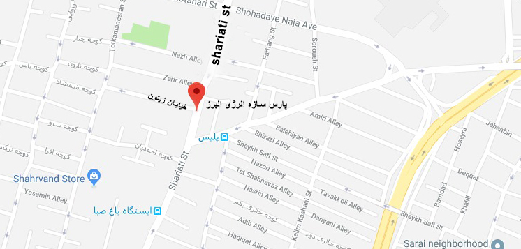 نقشه شرکت پارس سازه انرژی البرز