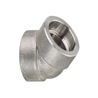 زانو 45 درجه A182 F316/316L استنلس استیل ساکت کلاس 3000