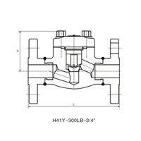 شیر یکطرفه فلنج دار lift کلاس 150 (flange check valve)