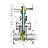 شیر کشویی کربن استیل کلاس 900Lb