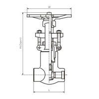 شیر کشویی P.S کلاس 2500 (PN42.0MPa)