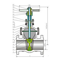 شیر کشویی کربن استیل کلاس 1500Lb