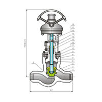شیر گلوب کربن استیل (pressure Valve)‎ کلاس 1500Lb