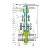 شیر کشویی کربن استیل کلاس 150Lb
