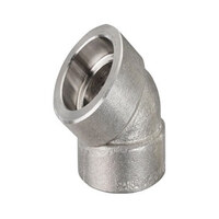 زانو 45 درجه A182 F304/304L استنلس استیل ساکت کلاس 3000