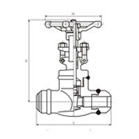 شیر کشویی لب جوش کلاس 900-1500 (PN16.0-25.0MPa)